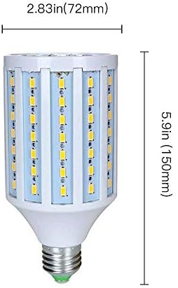 25 W E27 Led Царевица Крушка (2 опаковки)- 98 Led 5730 SMD 2500lm COB Light Лампа Ултра Ярки Топло Бяла 3000 До Led Лампа