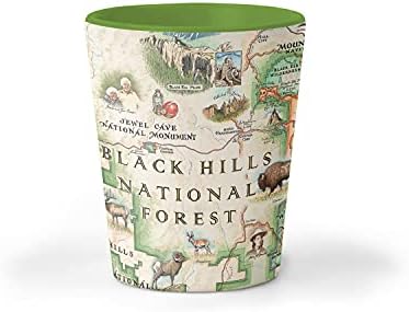 Планината Ръшмор, Национален гора Блек Хилс, карта кула Дяволи Керамична чаша без Бисфенол А - За офиса, дома, за подарък,