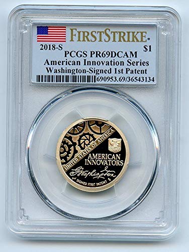 2018 S Американската иновация 2018 S $ 1 на Американския иновативен долар на 1-ви патент PCGS PR69DCAM First Strike $1