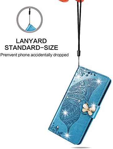Чанта-портфейл за Samsung Galaxy A42 5G, Калъф-награда от Изкуствена кожа с Релефни изображения на пеперуди, калъф-книжка