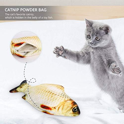 Електрическа Движещата се Играчка ODOLDI Cat Kicker Fish, Реалистична Плюхающаяся Риба, Играчки от коча билка, Гъвкави
