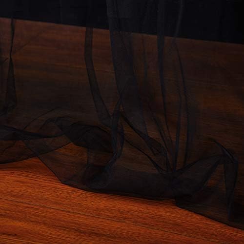 Черни Прозрачен Фонови Завеси с Венец за Вечерната Сватба, Душата на Булката, 2 Панела, 5 × 8 фута, Черно Тюлевый Фон,