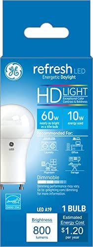 Led лампи на GE Lighting Refresh мощност от 10 W (еквивалент на 60 W) Подключаемая база GU24, HD Light, С регулируема