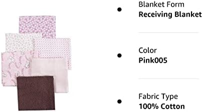Памучни фланелен одеяла за новородени момичета Danica, 6 x 30 x 38 (Pink005, Розов Мечо Пух в грах)