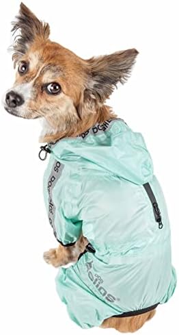 Дъждобран за кучета Helios Torrential Shield Водоустойчив и Настройващо се За цялото Тяло, MD, Зелен