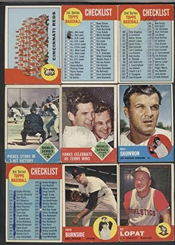 1963 Topps G / VG средно на лице от 73 различни бейзболни картички lw grade BV за 485 долара D73132 Graded G / VG - Реколта