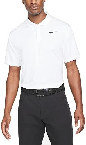 Мъжка риза поло Nike Dri-FIT Victory за голф Бял/Черен цвят