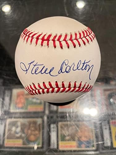 Стив Карлтън Кардиналите Phillies White Sox Hof Single Signed Baseball Jsa - Бейзболни топки с автограф на Стив Карлтона