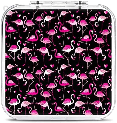 Калъф за карти игра Pink Flamingos устойчив на удари за употреба За съхранение слот за карти 6 Слотове Защитна Кутия