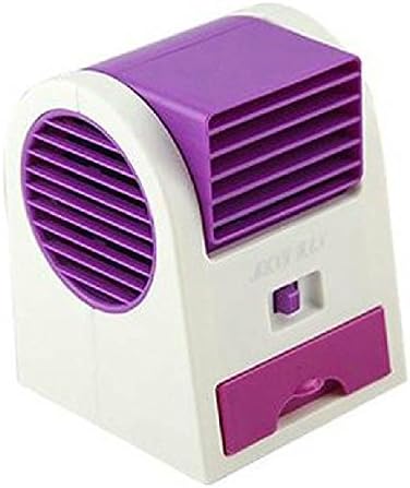Настолен вентилатор WISDOMTOY Mini USB Безлопастный Преносим Вентилатор за климатик (лилаво)