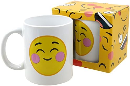 EW Emoji Чаша 6 Дизайни Усмивка Усмивка Ядосан Руж Сърце Чайно Кафе Руж