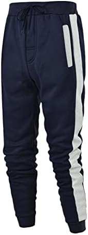 Мъжки спортен костюм с качулка, 2 броя, Блузи с дълги ръкави в цвят Блок, Джоггеры, Спортни Комплекти, Леки Ежедневни