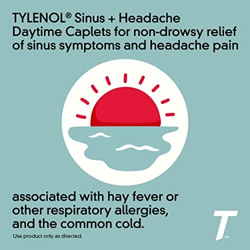 Капсули Tylenol от синусова и главоболие през деня, да не причиняват сънливост, Парацетамол 325 мг, Назальное Противоотечное