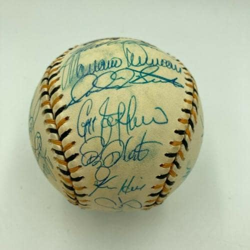 1994 Мач на Звездите от Националната лига Отбор Подписа бейзболен договор Бари Бондс PSA DNA COA - Бейзболни топки с