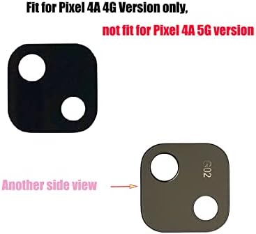 (Опаковка от два броя) Pixel 4A Задната със Стъклен капак камера за Задно виждане, сменяеми Комплекти защитни лещи за