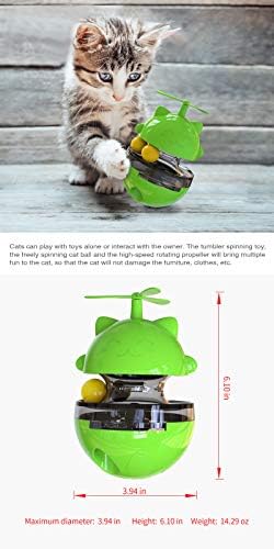 BeiNing Cat Tumbler Toys Бавно Ясла Интерактивна Лакомство за Котки, Захранващи Преминаващ Храна, Играчка-Преследване