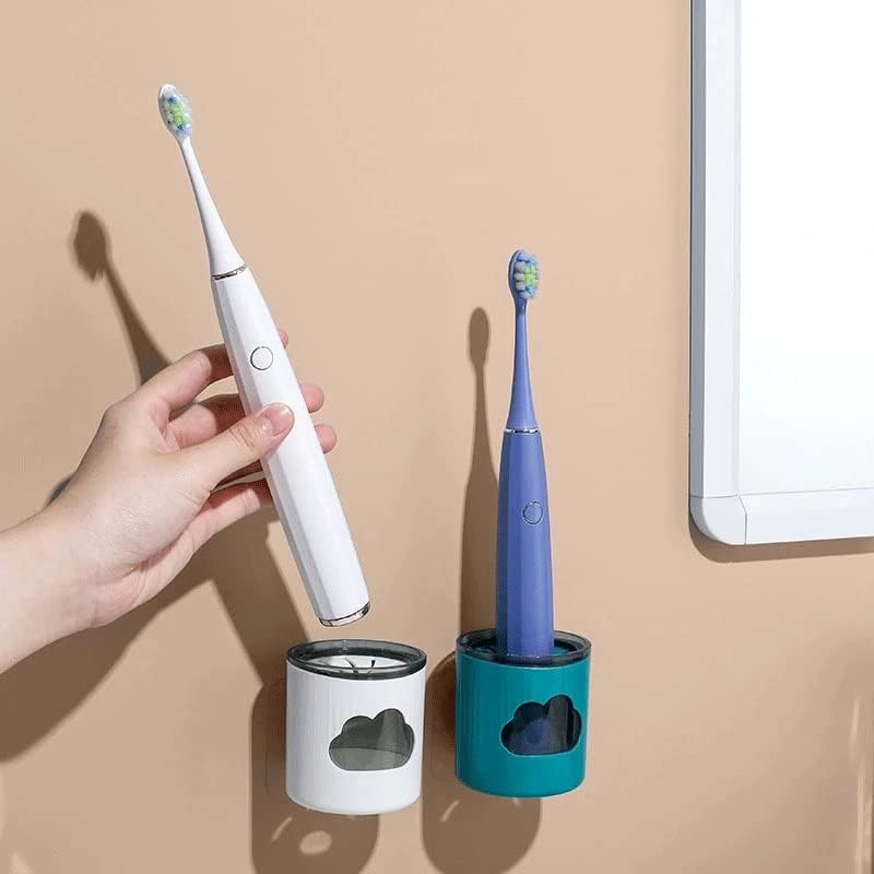 TFIIEXFL Универсален Държач за Електрическа четка за зъби, Самозалепваща Поставка За съхранение на паста за зъби, Самобръсначка,