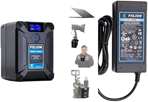 Бързо зарядно устройство FXLION Dual D-Tap PL-3680Q-D2 Зарежда батерията с капацитет 150 Wh V Mount Nano Three
