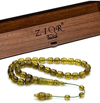 ZIQR - Мъжки Прах Kalemkar Imameli Love Knot, Кехлибар, Броеници, Капсула, Модел на Прах, Кехлибарен Мъниста в Дървена