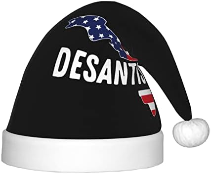 CXXYJYJ Desantis 2024 Шапка на дядо коледа Детски коледни шапки Плюшен коледна шапка на Коледа, Нова година, празнични