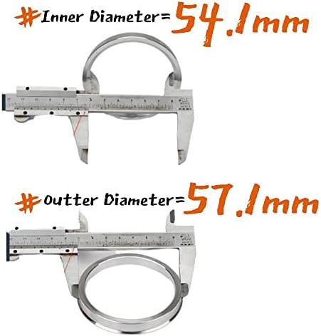 Центрические пръстени на главината Laicarvor от алуминиева сплав 57,1 - 54,1 OD = 57,1 мм ID = 54,1 мм Броя (4)