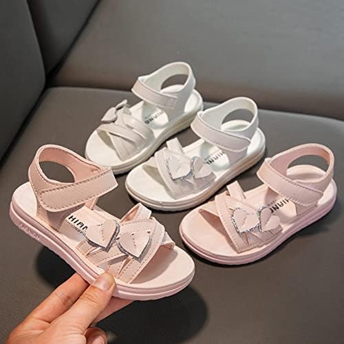 Qvkarw/ Детски обувки, Модерни Декоративни сандали с дебела подметка, удобни Сандали Принцеса подметка, Бебешки зимни обувки (Бял, 10 бр за деца)