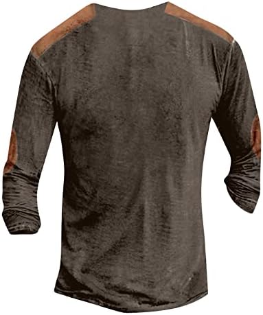 Мъжки Дрехи Обикновена Тениска С V Образно деколте Поло Летни Плажни Памучни Тениски с Дълъг Ръкав 2023