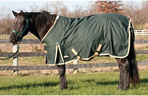 Попона за езда от текстилна кожа - Водоустойчив защита - Лесно застегивающиеся закопчалка отпред, 84 инча, 600 denier