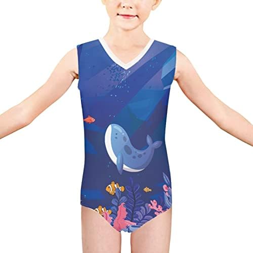 Salabomia Удобен едно Парче Мек Бански костюм, Плажно Облекло за Момичета и момчета от 3 до 14 години, Форма за Гимнастика