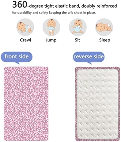 Кухненски Кърпи за детски легла в розово тема, Портативни Мини-Кърпи за яслите, Меки и еластични Кърпи за яслите - Отлични
