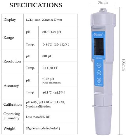 Измерител на качеството на водата ShiSyan Y-LKUN CT-6023 PH-метър Тестер за PH на Водата машина за висока точност на