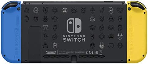 Nintendo Switch Fort nite Wildcat Edition с жълто-синьо Joy-Con - 6,2-инчов сензорен LCD дисплей, 32 GB вградена памет,