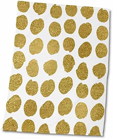 Кърпи 3d с ръчно рисувани Glam Digital от изкуствено злато в голям грах (twl-263594-3)