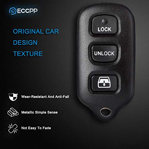 ECCPP Подмяна е подходящ за дистанционно ключодържател без ключ за Toyota Avalon/4Runner/Sequoia HYQ12BAN (опаковка от