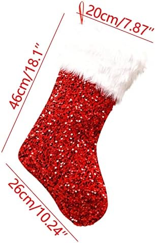 0IDT12 Нова Коледна Елха Подвесная Парти Коледа Интериор Дядо Отглеждане Плюшено Вязаный Чорап Подаръчни Опаковки За