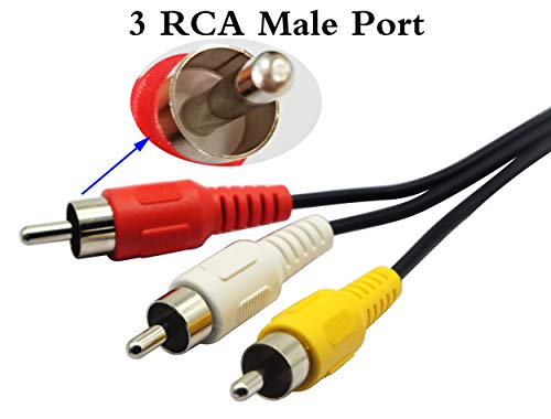 zdyCGTime 3 Щепсела RCA до 7-номера за контакт конектора Mini DIN удължителен кабел S-Video 7 Съединители DIN до 3 штекерам