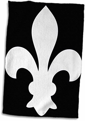 Кърпи декоративни 3dRose Florene - Fleur De Lis Бяло на черно (twl-35248-1)