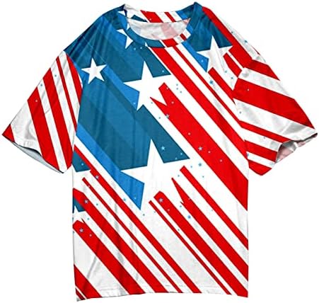 Патриотични Ризи за Жени, Тениска с Флага на САЩ, Ежедневни Летни Потници, Тениски с Къс Ръкав, Райе тай-Дай, Удобна Свободна Блуза, Топ