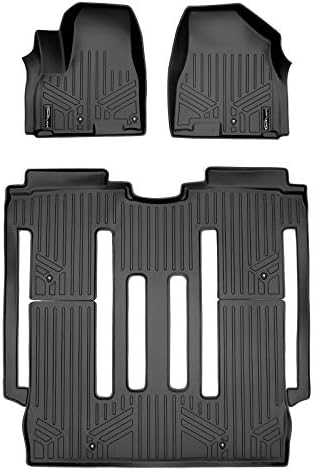 Подови постелки SMARTLINER Custom Fit 2-ред комплект обшивки Черен-Съвместим само с пътнически модел на Kia Sedona 8