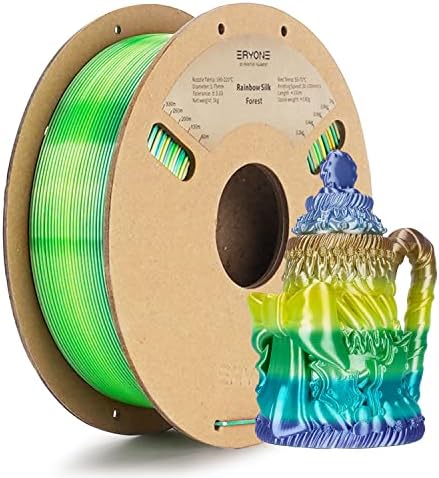 Нишка с нажежаема жичка ERYONE Forest Rainbow PLA 1,75 мм за 3D-принтер, -0,03 мм, 1 кг (2,2 кг)/макара