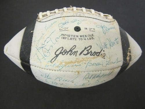 1965 Екип Cleveland Browns Подписа футболна топка Джим Браун Лероя Кели Буря JSA LOA - Футболни топки с автографи