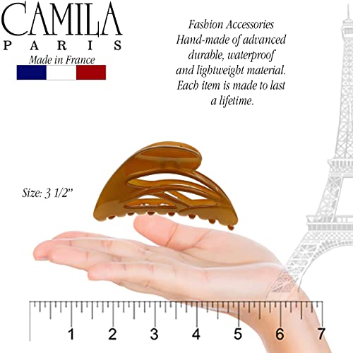 Camila Paris CP3430 Френска Шнола за коса, за жени, Голям Карамел Делфин, Щипки за коса за момичета, Модни Трайни Аксесоари