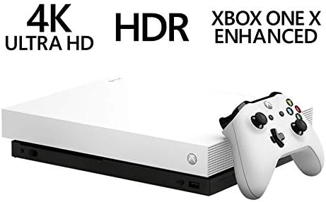 Microsoft Limited Edition Бял комплект Xbox One X 1TB Forza Horizon 4 и Motorsport 7 (обновена)