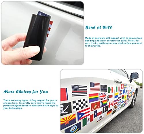 JBCD Небинарная стикер на магнит с флага Гордост NB - за автомобил SUV Truck (3 опаковки, 3x5 инча)
