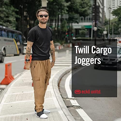 Мъжки панталони–карго Ecko - Саржевые Джоггеры За Бягане, Мъжки Панталони-Карго Свободно Намаляване на