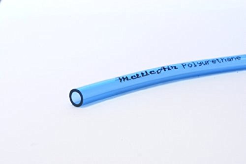 Полиуретанова тръба MettleAir ПУ 1/4-30CB, диаметър 1/4 инча, 30 m / 90', прозрачно-синя (опаковка от 10 броя)